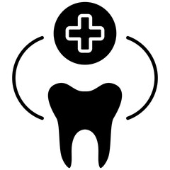 Dental Care Glyph Icon