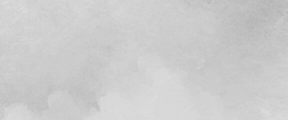 White watercolor background painting with cloudy distressed texture and marbled grunge, Smeared gray aquarelle painted paper textured canvas for design, vintage card, Grey watercolor banner.