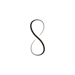 letter s simple 3d curves smooth simple logo vector