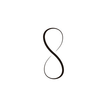 letter s simple 3d curves smooth simple logo vector