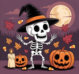 Skeleton post design Images, Skeleton Social Template, Haunting Skeleton Sticker, Playful dancing skeletons halloween party , Happy Halloween Skeleton Images, Halloween Skeleton Skull Ghost