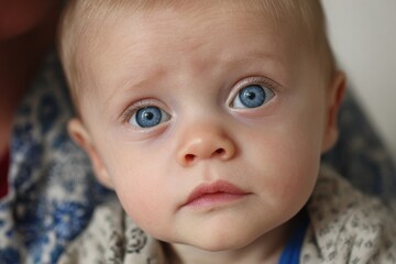 Adorable Infant Face with Loving Father, Highlighting the Possible Diagnosis of Craniosynostosis