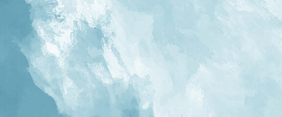 Bright painted sky blue watercolor background. Watercolor sky background pastel blue clouds. beautiful blue and white texture background.  Soft subtle gradient, soft focus , sky, gradient.  