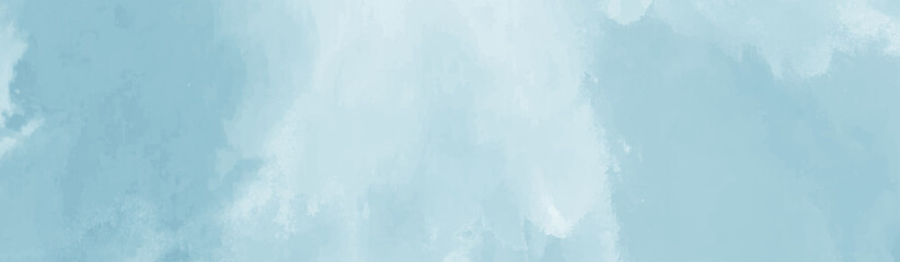 Bright painted sky blue watercolor background. Watercolor sky background pastel blue clouds. beautiful blue and white texture background.  Soft subtle gradient, soft focus , sky, gradient.  