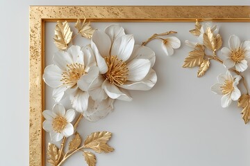 golden frame on the wall