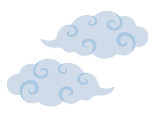 シンプルで可愛い筋斗雲のイラスト