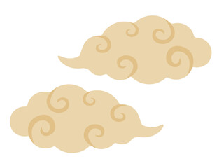 シンプルで可愛い筋斗雲のイラスト