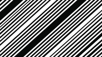 Obraz premium Monochrome geometric pattern featuring parallel diagonal stripes of varying thickness.