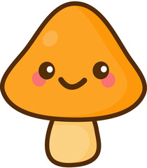 Cute Cartoon Mushroom Illustration