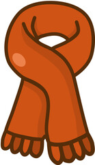 Illustration of an red Scarf