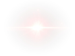 Radiant sunlight PNG with spark and light beam	