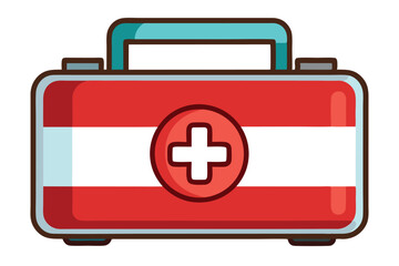 frist aid box on white background