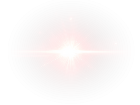 Radiant sunlight PNG with spark and light beam	