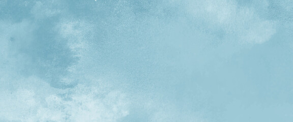 Bright painted sky blue watercolor background. Watercolor sky background pastel blue clouds. beautiful blue and white texture background.  Soft subtle gradient, soft focus , sky, gradient.  