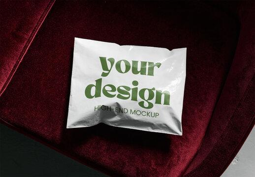 Mockup Of Customizable Horizontal Poly Mailer Bag