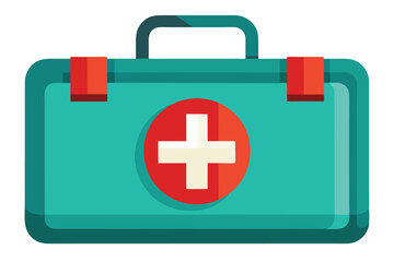 Obraz premium frist aid box on white background