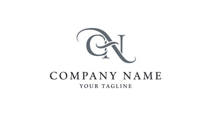 Elegant Monogram Logo Design with Intertwined Letters CN.