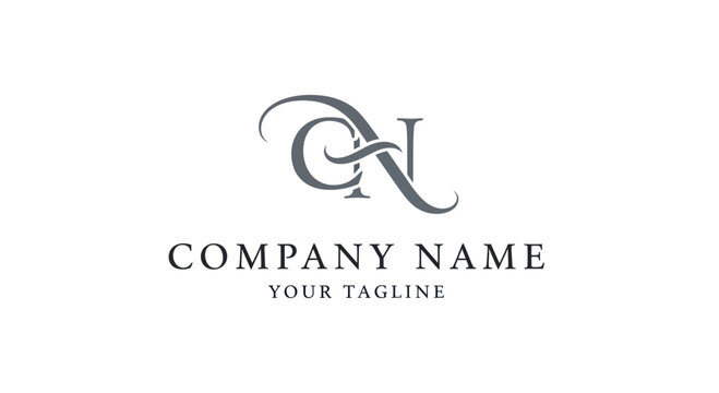 Elegant Monogram Logo Design with Intertwined Letters CN.