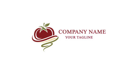 Elegant Tomato Logo Design for Healthy Food Brand.