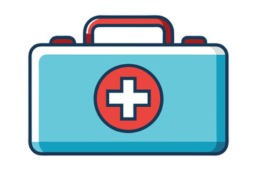 frist aid box on white background