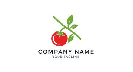 Fresh Red Tomato Growing on a Vine with Green Leaves.