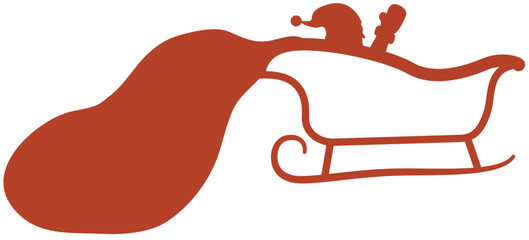 산타클로스 썰매 일러스트 Santa Claus' Sled Illustration