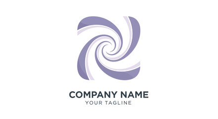 Abstract Swirl Logo Design with Company Name Placeholder.