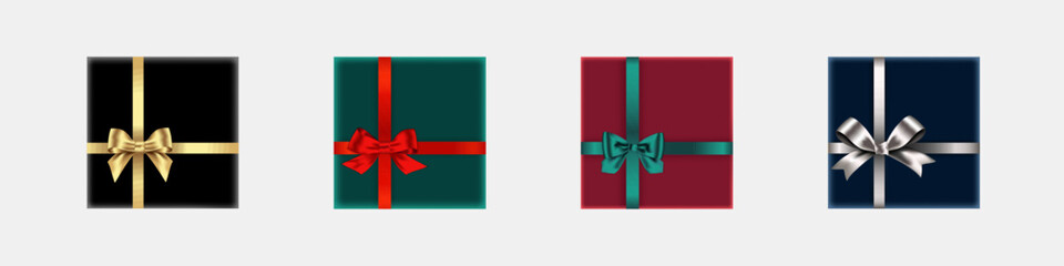 Holiday Gift Boxes with Bows