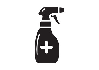Obraz premium Antiseptic medical spray icon, Antiseptic medical spray silhouette vector
