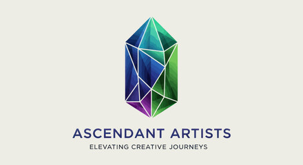 Ascendant Artists logo with crystal graphic and tagline.