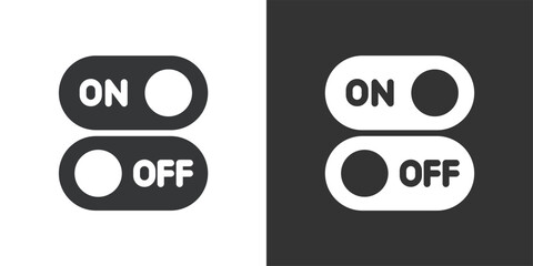 Dual Power Switch icon. Solid glyph series icon