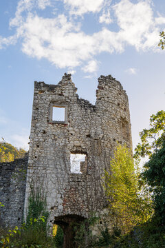 Samobor Castle in Croatia on a Sunny Autumn Day