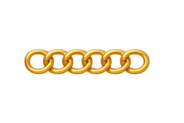 Golden metal chain representing strength and wealth