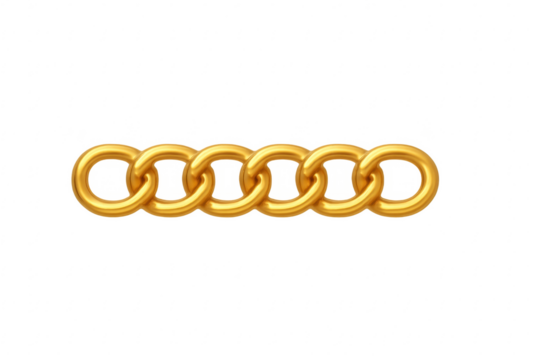 Golden metal chain representing strength and wealth