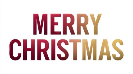 Merry Christmas wishes in a warm color with gradient effect