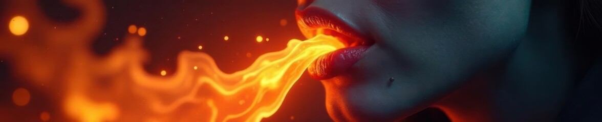Fiery orange and yellow tongues lick at the inky void , inferno, stock, image