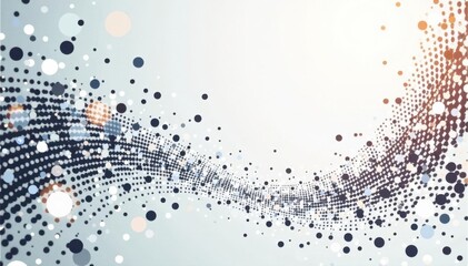 Modern white and grey halftone circles, dynamic design , simple, digital