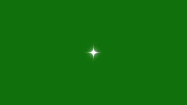 Shiny glowing stars, fairy twinkle stars on green screen, cosmic starry sky with twinkling stars, shine effect sprite sheet for motion design, sparkling twinkle stars glittering stars. 4k video