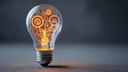 Creative light bulb symbolizing marketing networks and innovative ideas