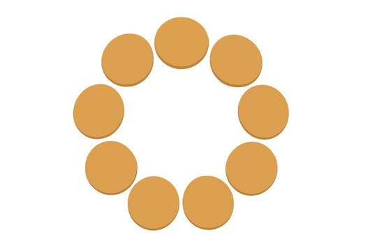 Orange geometric circles loading animation icon representing progress and network data processing, transparent background