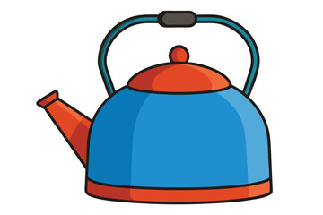 camping kattle on white background