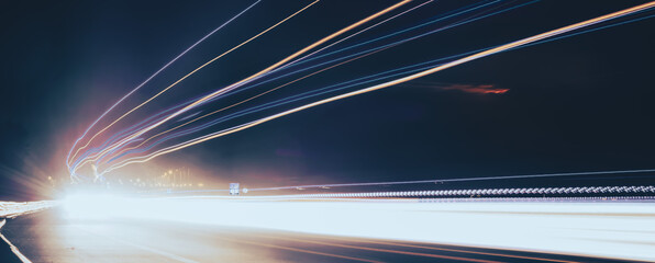 lights of cars with night