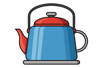 camping kattle on white background