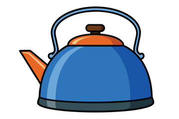 camping kattle on white background