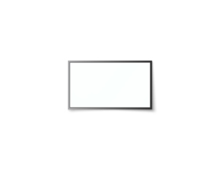 Realistic black flat LCD TV screen with glossy surface isolated on transparent background. Modern display for mockup, media, or home design project.