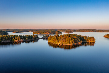 Fototapeta premium sunrise over the lake
