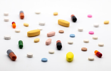 Medication, a variety of pills, tablets and capsules