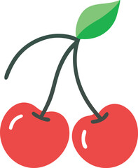 cherry vector art with a white background  nothing
