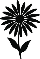 coneflower silhouette vector illustration.eps