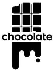 Chocolate bar logo minimal